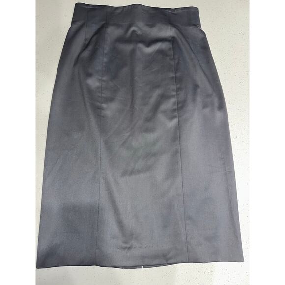 Victoria’s Secret Body By Victoria Pencil Skirt Gray Stretch Slit Zip Career 14 - Picture 7 of 11